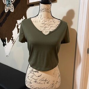 Banana Republic Olive Women's Crop Top